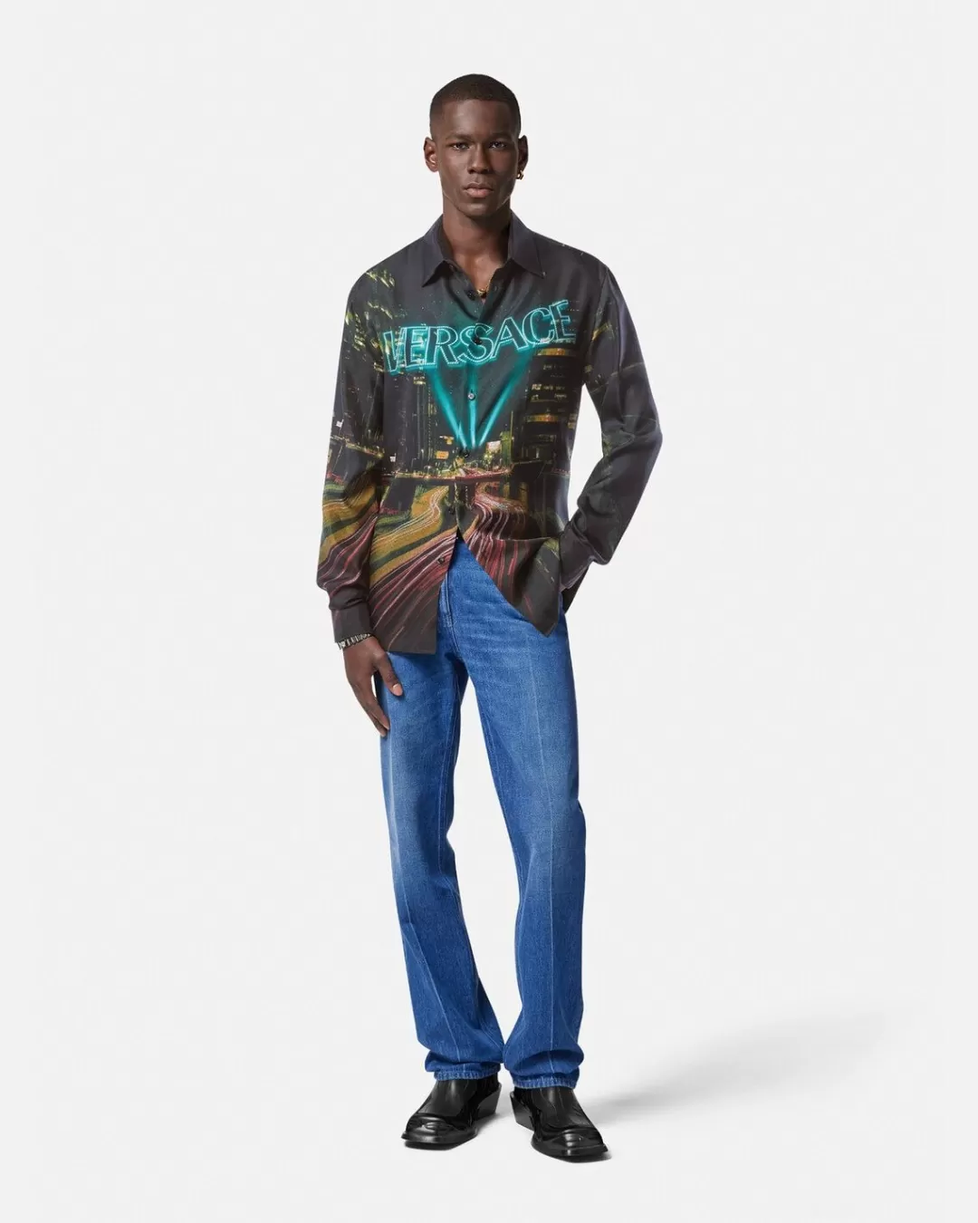 City Lights Silk Shirt*Versace Hot