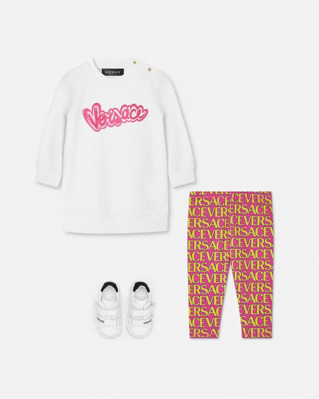 Logo Baby Sweatshirt Dress*Versace Discount