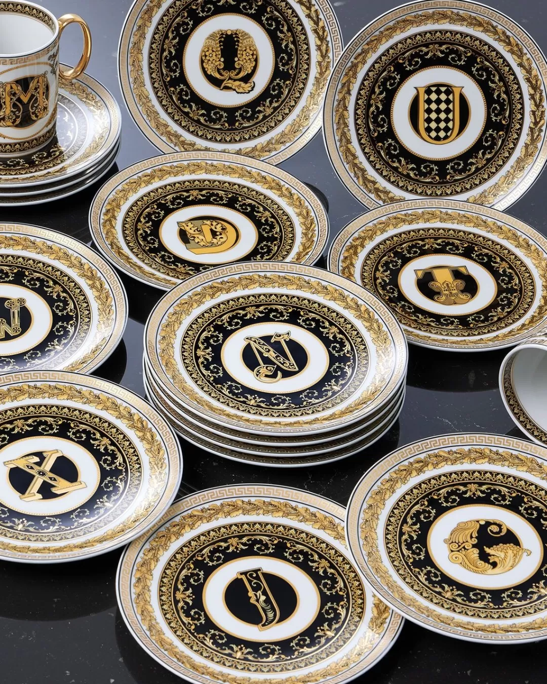 Virtus Alphabet D Plate 17 Cm*Versace Online