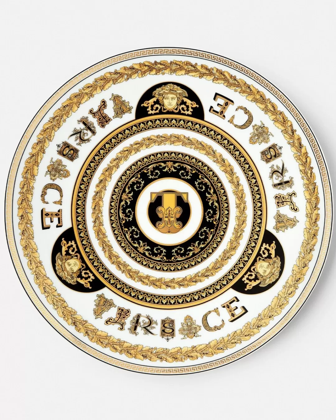 Virtus Alphabet T Charger Plate 33 Cm*Versace Sale