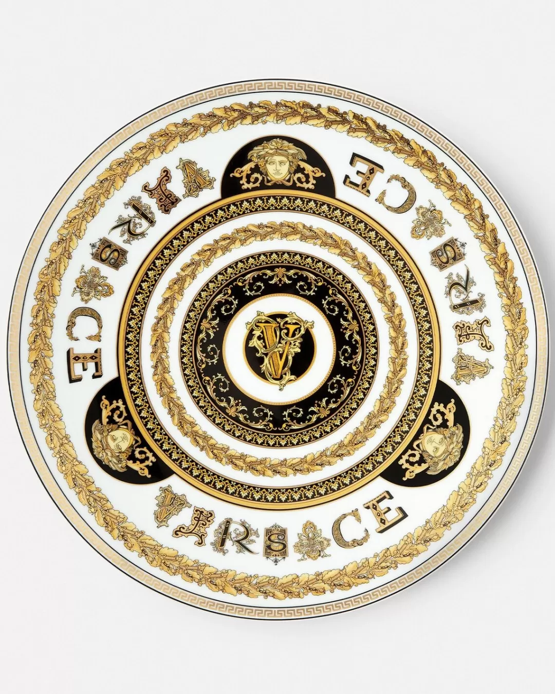 Virtus Alphabet V Charger Plate 33 Cm*Versace Sale