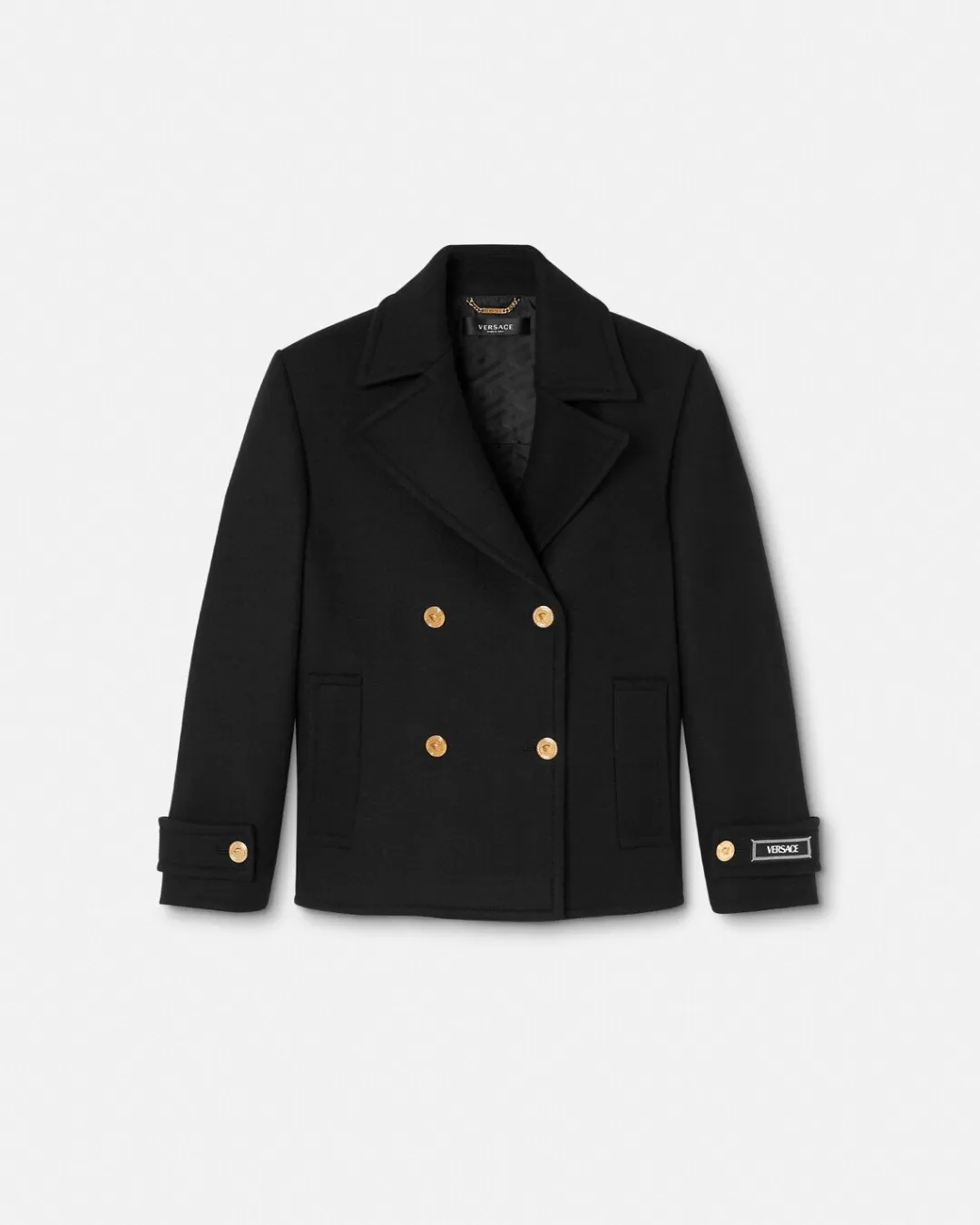 Wool Double-Breasted Peacoat*Versace Clearance